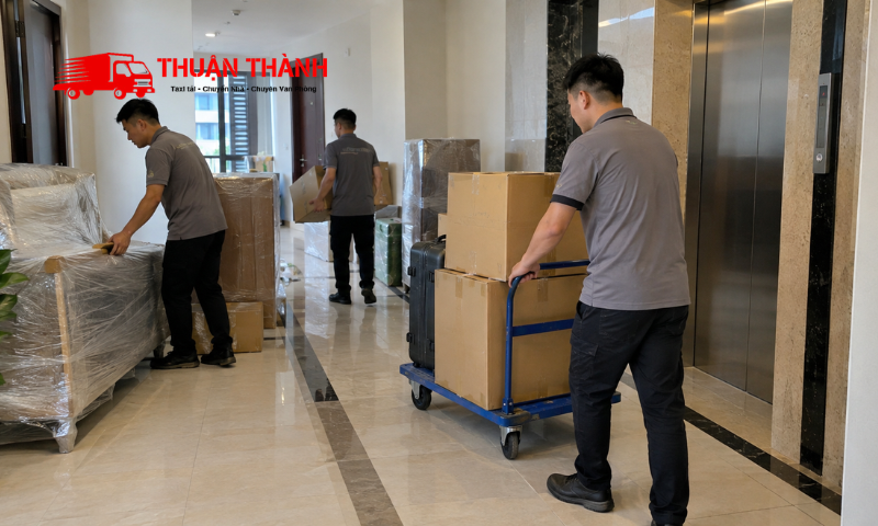 Bốc xếp tại phường Hòa Xuân