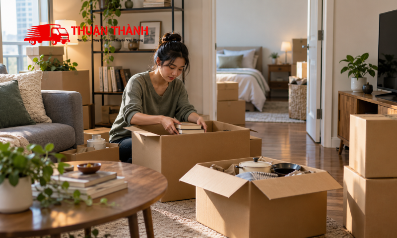 Thùng carton khi chuyển nhà
