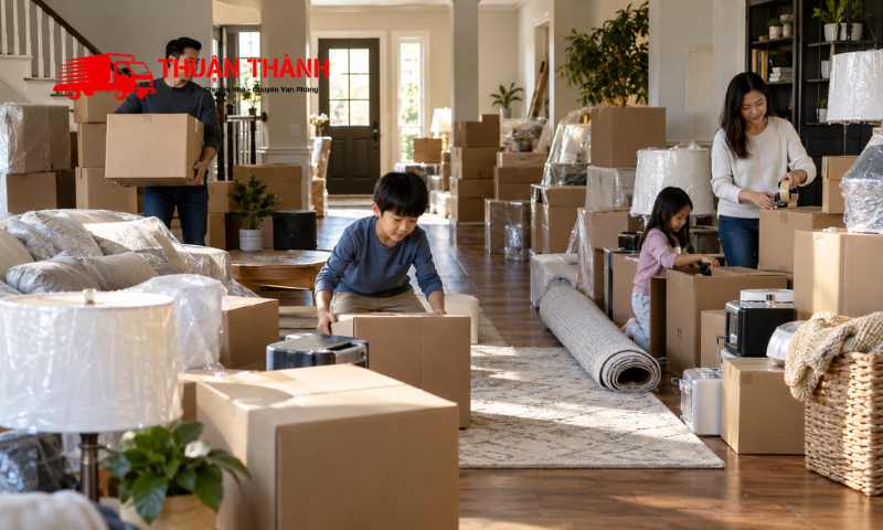 Thùng carton khi chuyển nhà