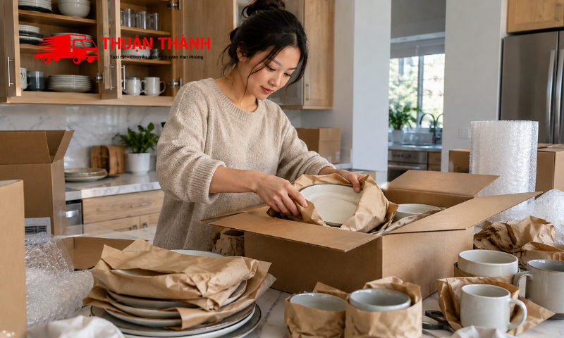 Cách đóng gói đồ dễ vỡ khi chuyển nhà