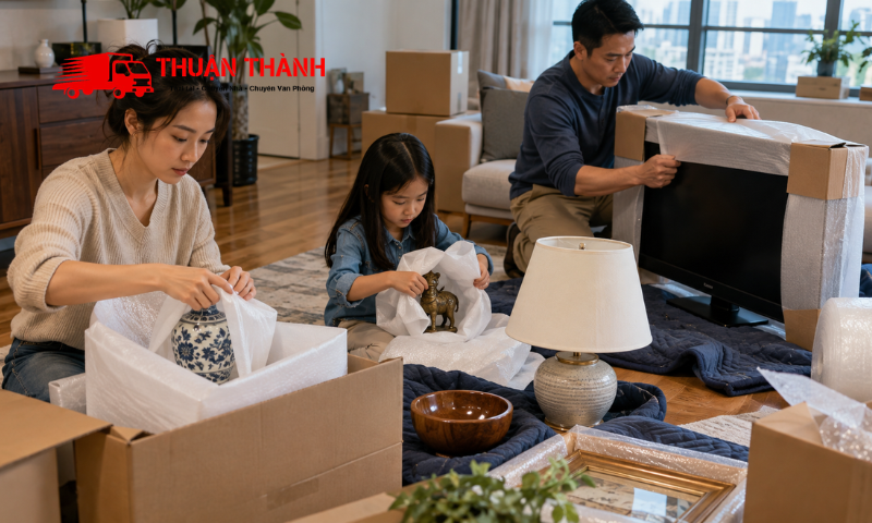Cách đóng gói đồ dễ vỡ khi chuyển nhà