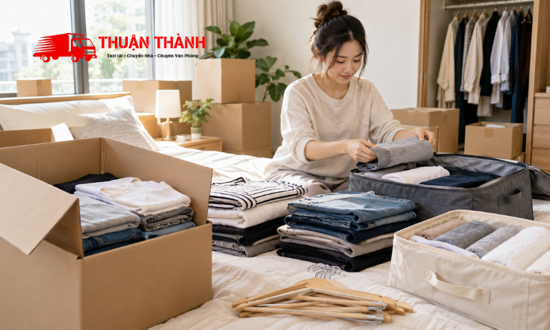 Cách đóng gói quần áo nhanh khi chuyển nhà