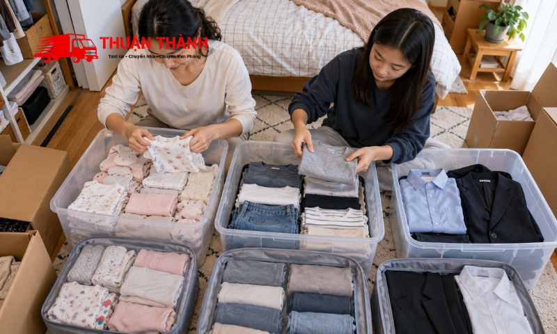 Cách đóng gói quần áo nhanh khi chuyển nhà