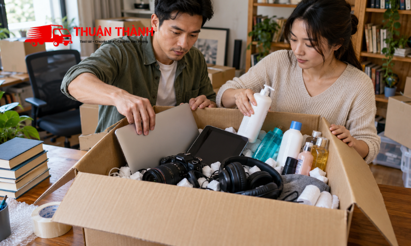 Vật dụng không nên đóng chung một thùng khi chuyển nhà
